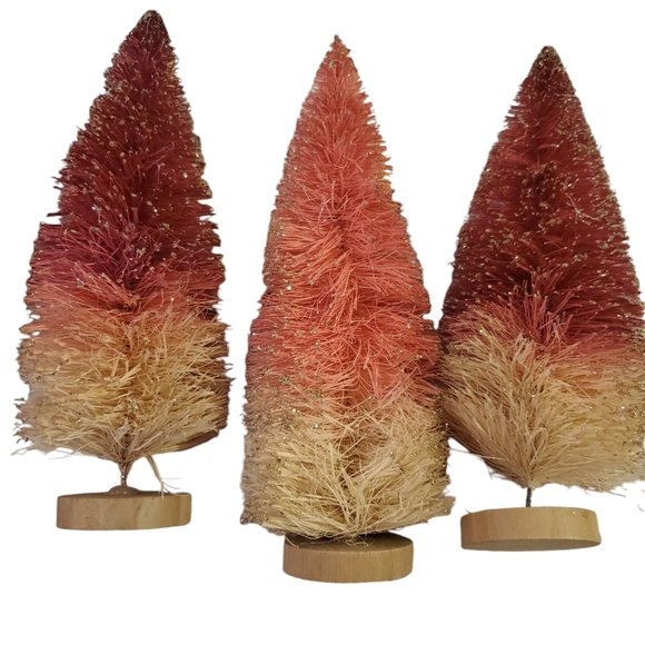 Vintage pink ombre bottle brush trees - Picture 9 of 11